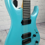 Balaguer Diablo Select 7 String Baritone 27" Electric Guitar Metallic Cerulean Blue