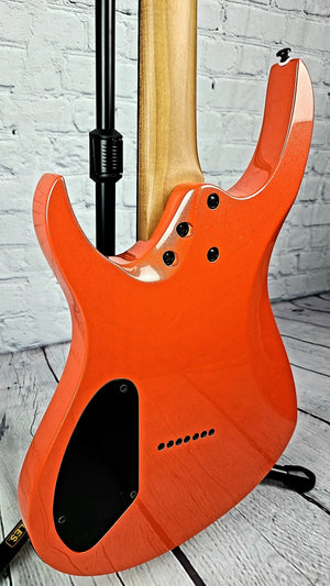 Balaguer Diablo Select 7 String Baritone 27" Electric Guitar Metallic Turbo Orange